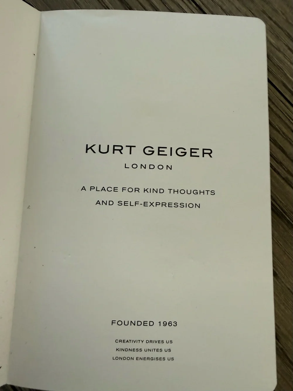 Kurt Geiger London Shoreditch black quilted leather notebook journal Eagle head